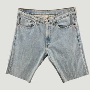 Vintage Levi’s 505 Cut Off Denim Shorts Light Wash W34 Y2K